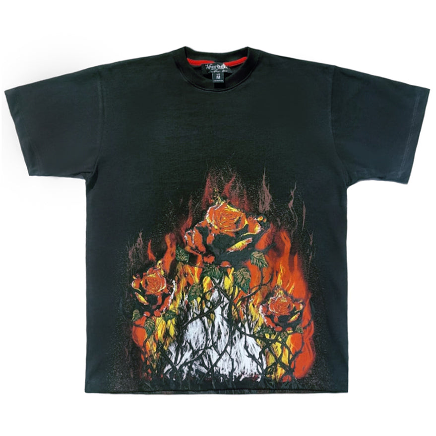 T-SHIRT ROSES BURN VERDETTE