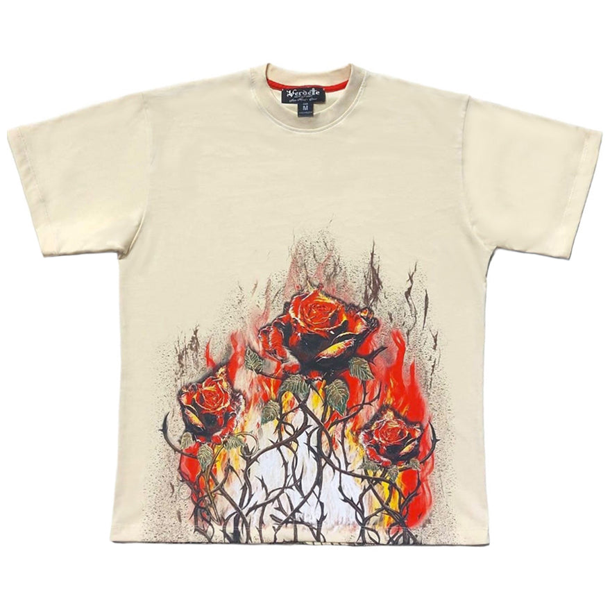 T-SHIRT ROSES BURN VERDETTE