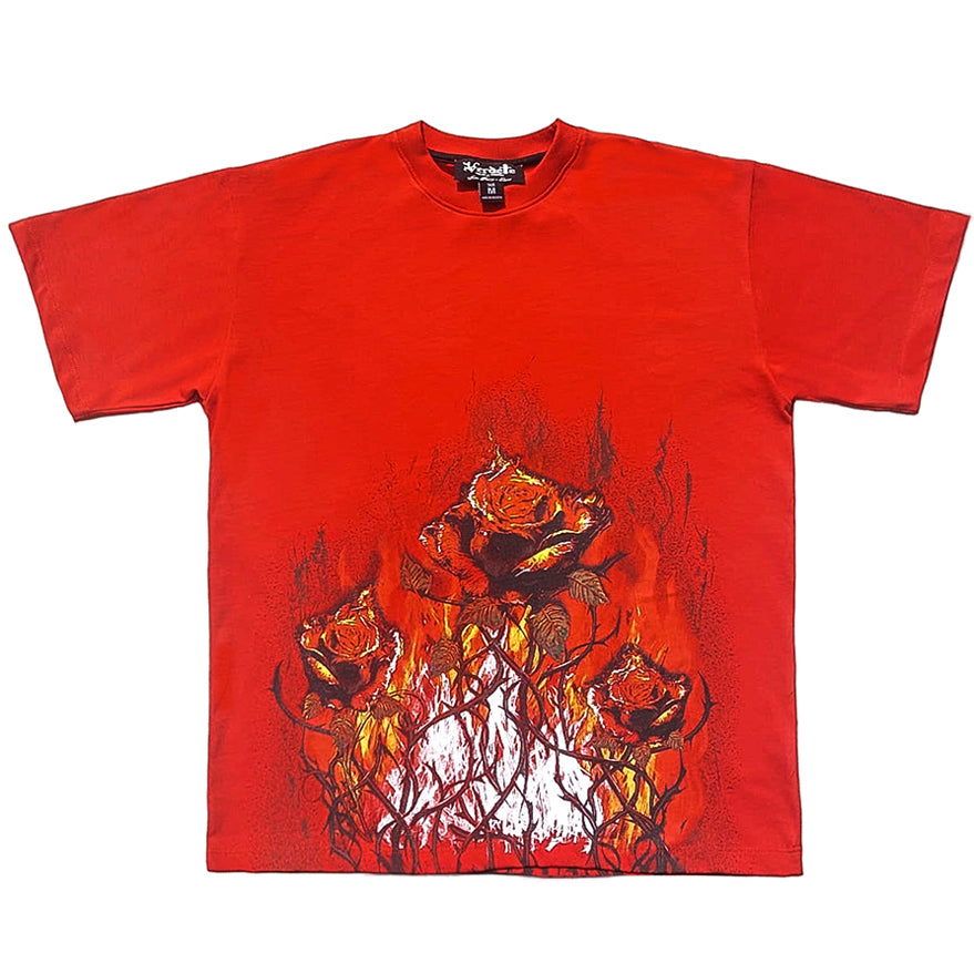 T-SHIRT ROSES BURN VERDETTE